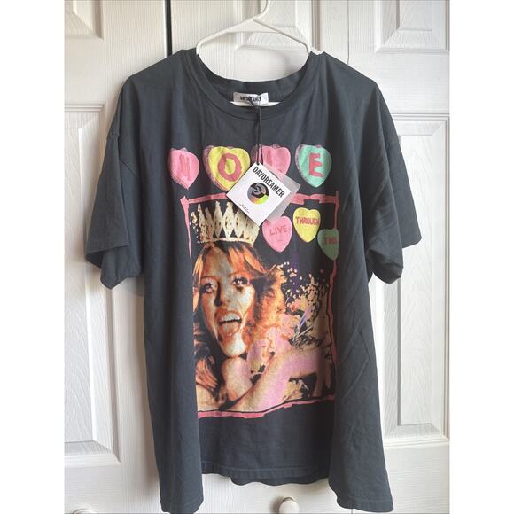 Daydreamer Hole Live Through This 2 sided Vintage Black T-Shirt NWT Large - Picture 3 of 6